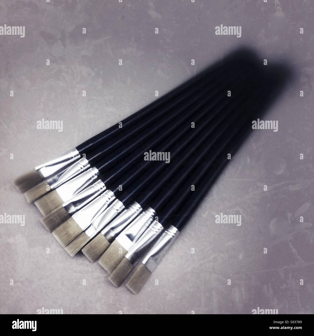 Bündel von Pinseln - Smartphone-aufgenommenes Stockfoto