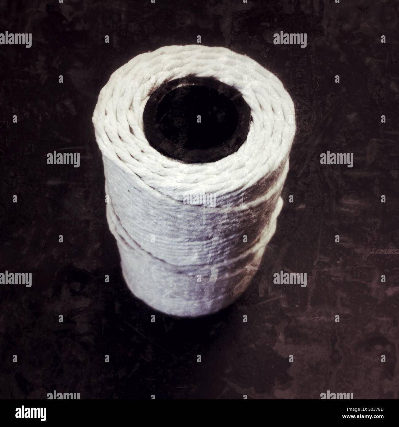 Rolle des weißen string Stockfoto