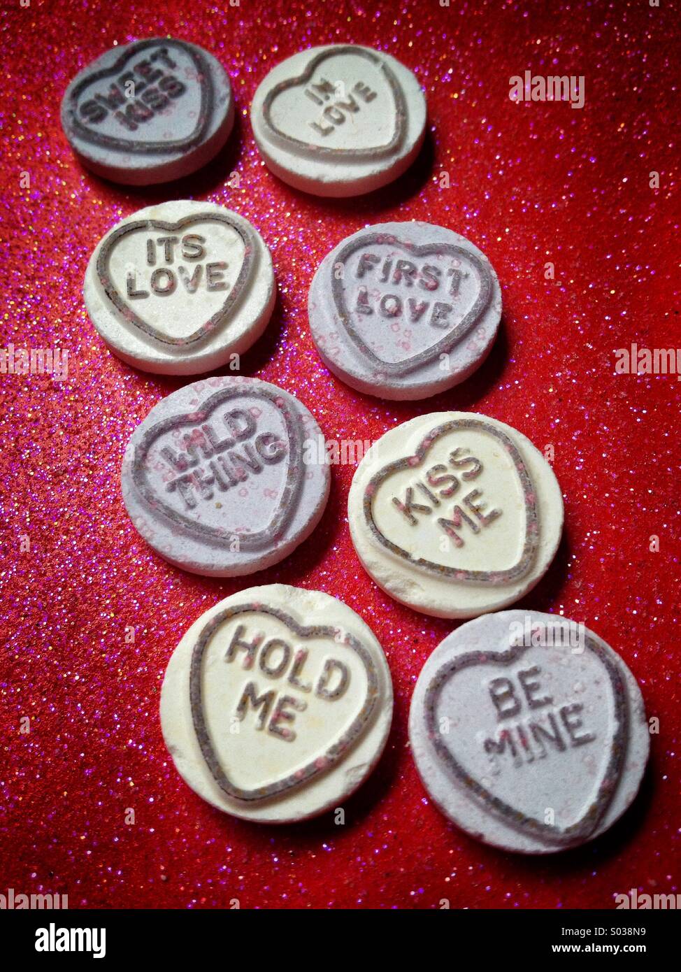 Die Liebe ist süß - Smartphone-aufgenommenes Stockfoto