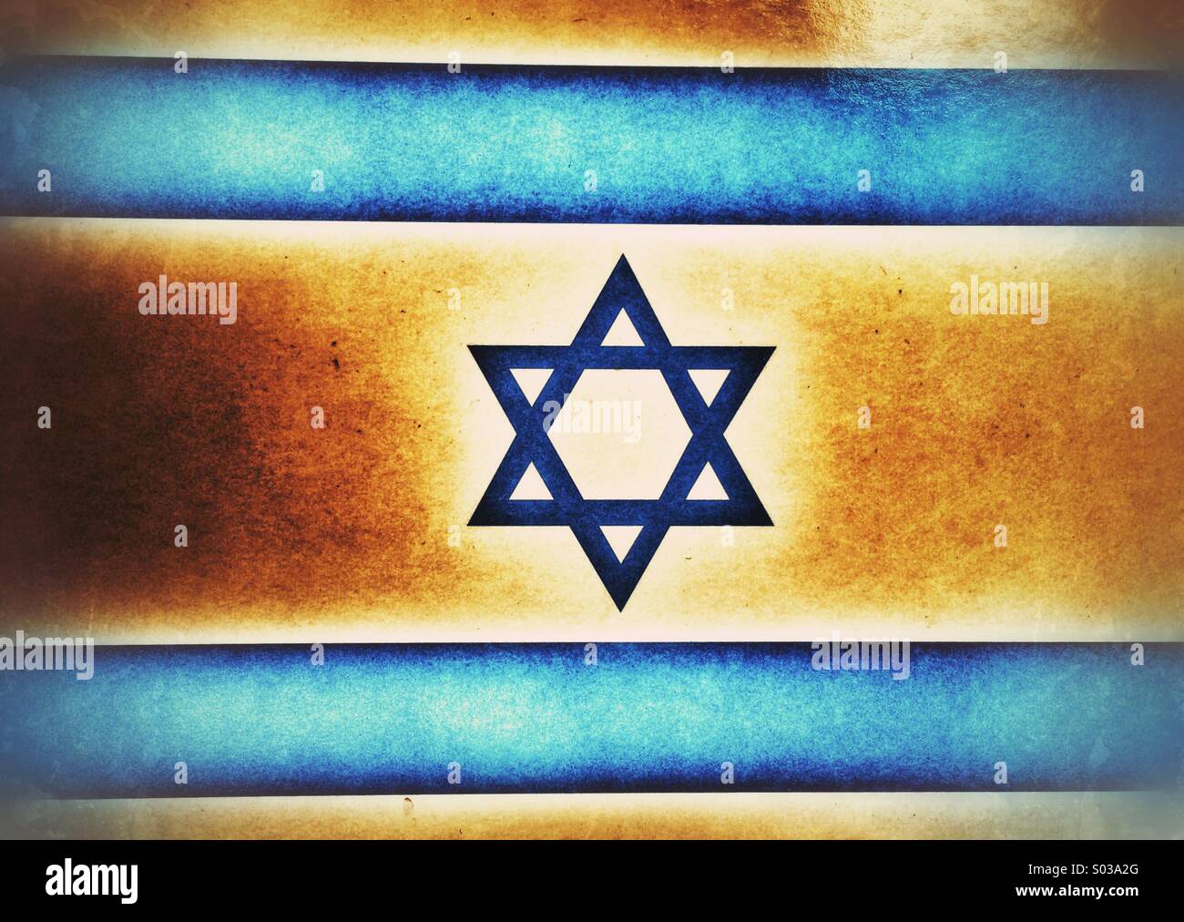 Davidstern - Israel Flagge Stockfoto