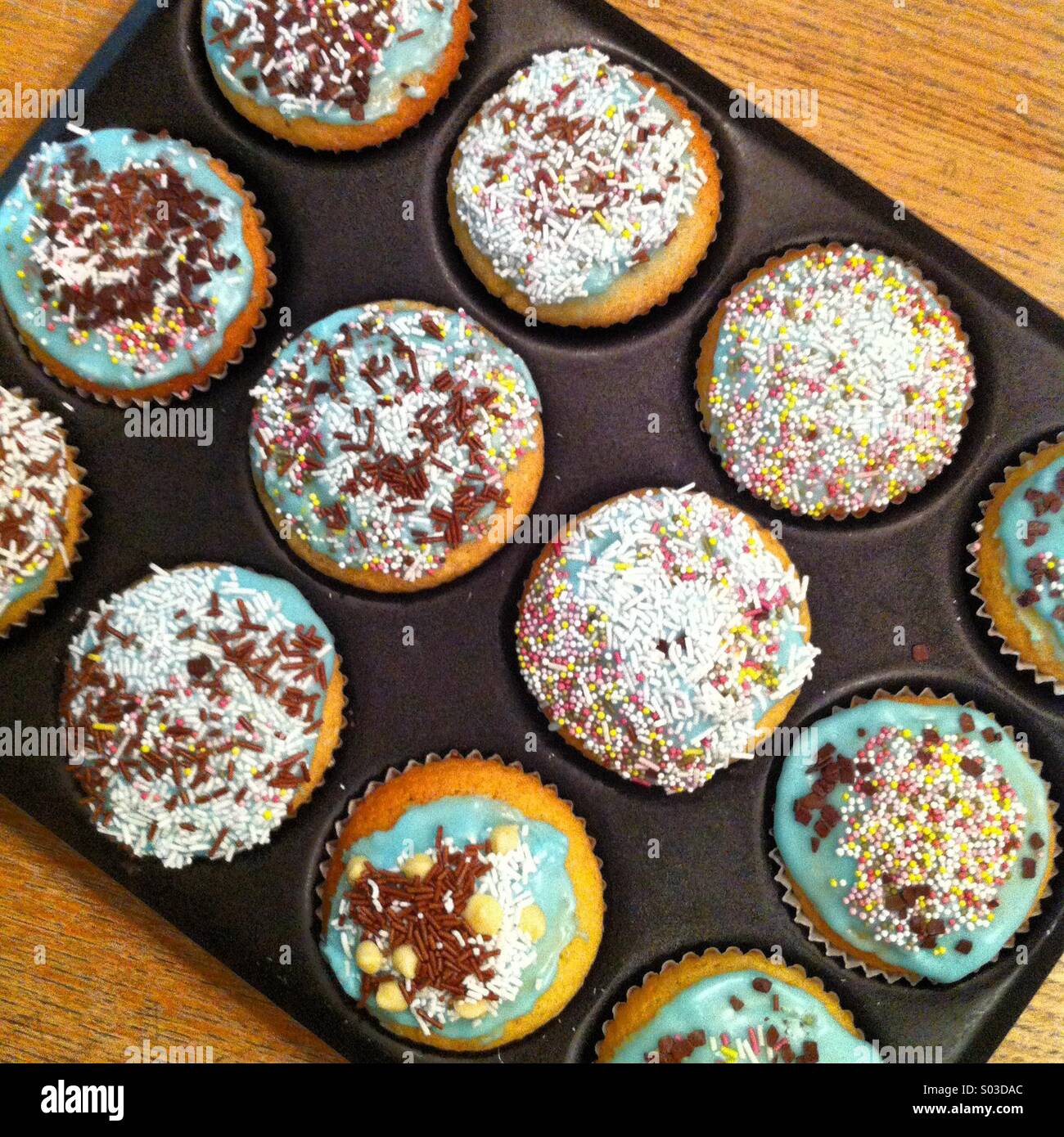 Fee Kuchen - Smartphone-aufgenommenes Stockfoto