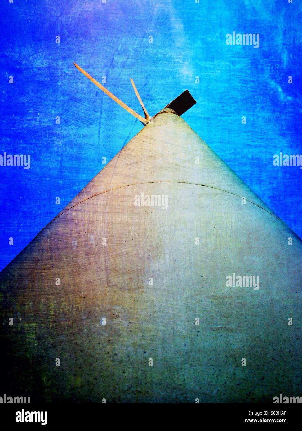 Windturbine - Smartphone-aufgenommenes Stockfoto