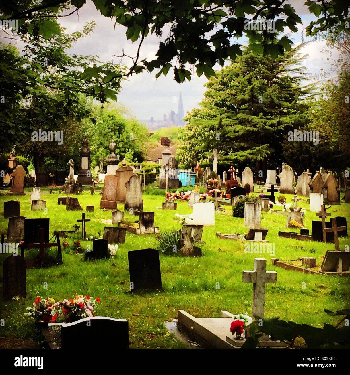 Friedhof, East Dulwich, London Stockfoto