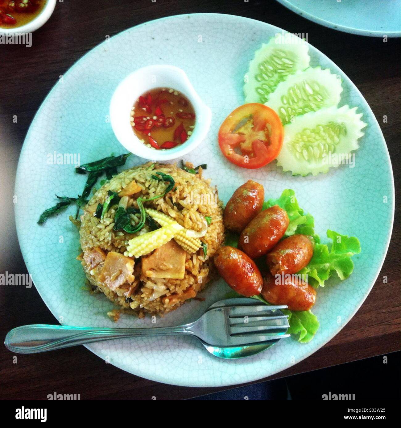 Thai gebratene Reis Stockfoto