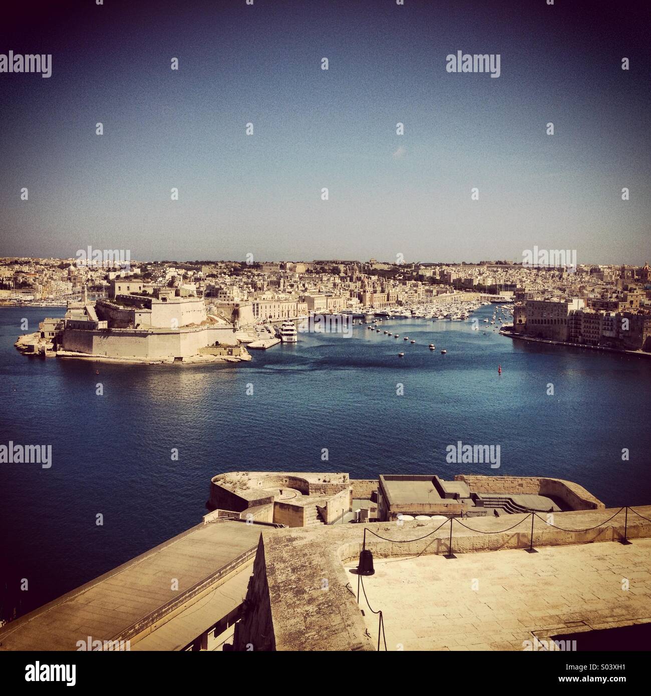 Grand Harbour, Valletta, Malta Stockfoto