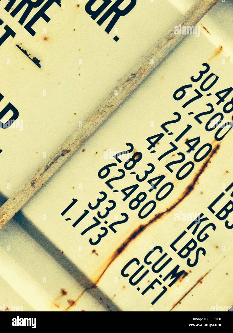 Container zu rosten - Smartphone-aufgenommenes Stockfoto