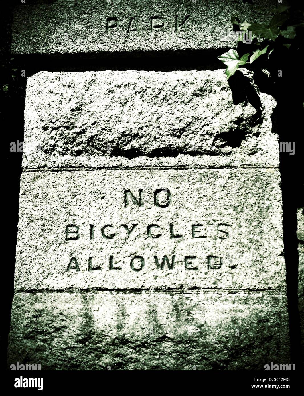 Keine Fahrräder erlaubt Stockfoto
