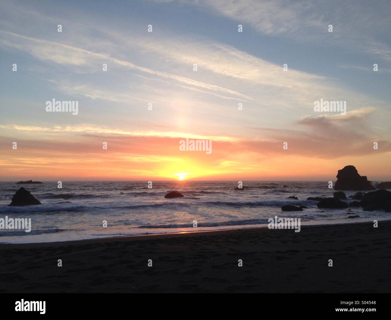 Sonnenuntergang im nördlichen Cali Stockfoto