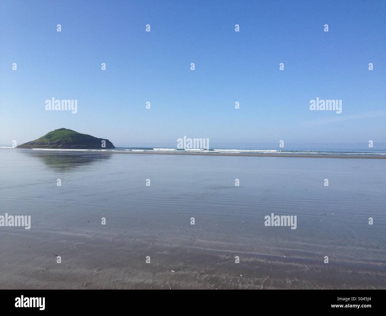 Ebbe in Long beach Stockfoto