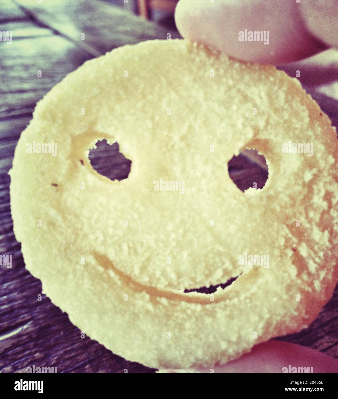 Lächelnde Kartoffel Stockfoto