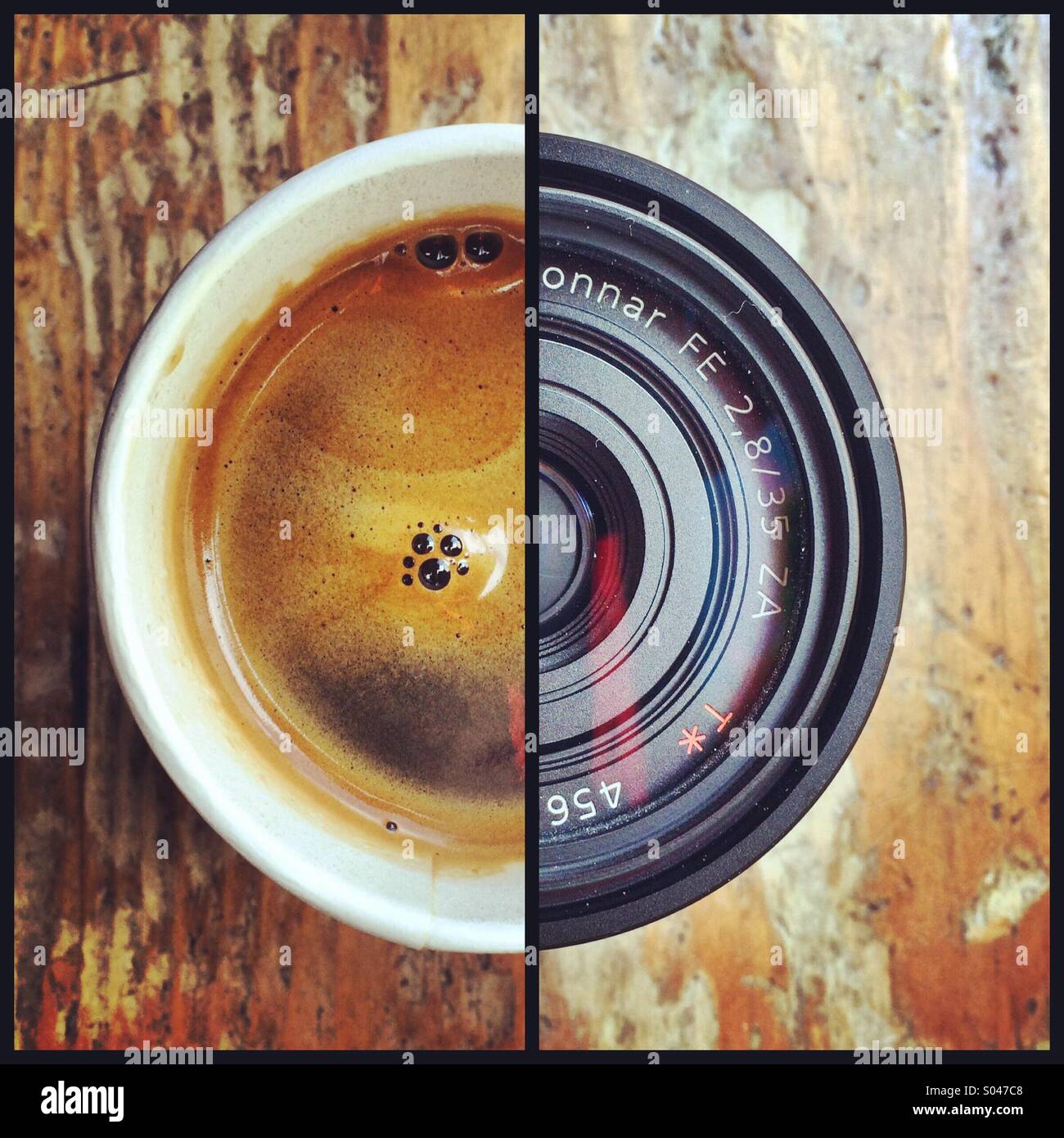 Kaffee-Fotografie Stockfoto