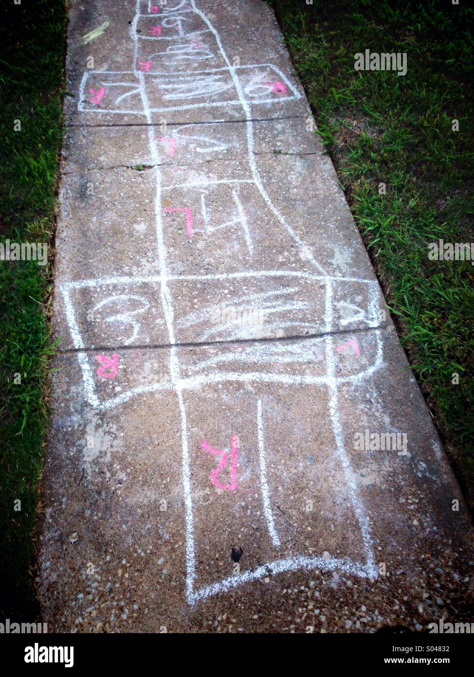 Hop Scotch Sommer Stockfoto