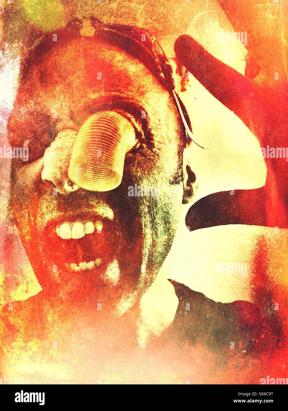 Verärgerter Mann schreien Stockfoto