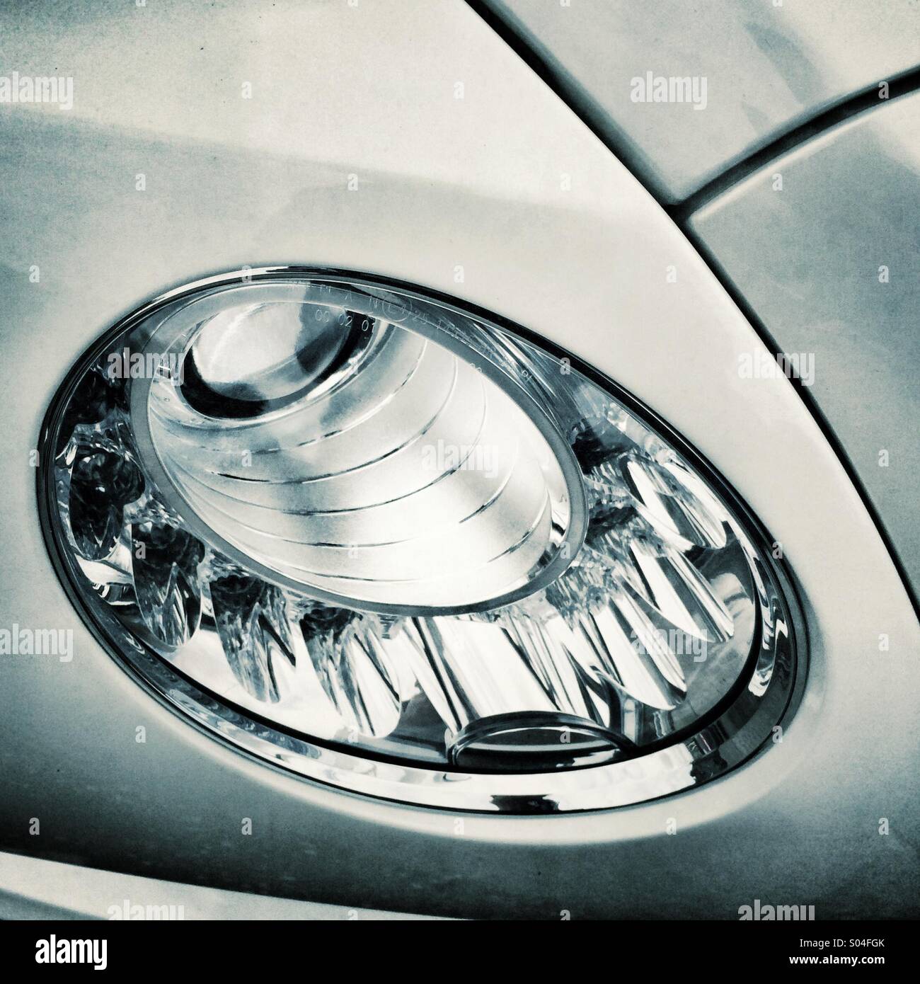 Scheinwerfer von einem Bentley-Auto Stockfoto