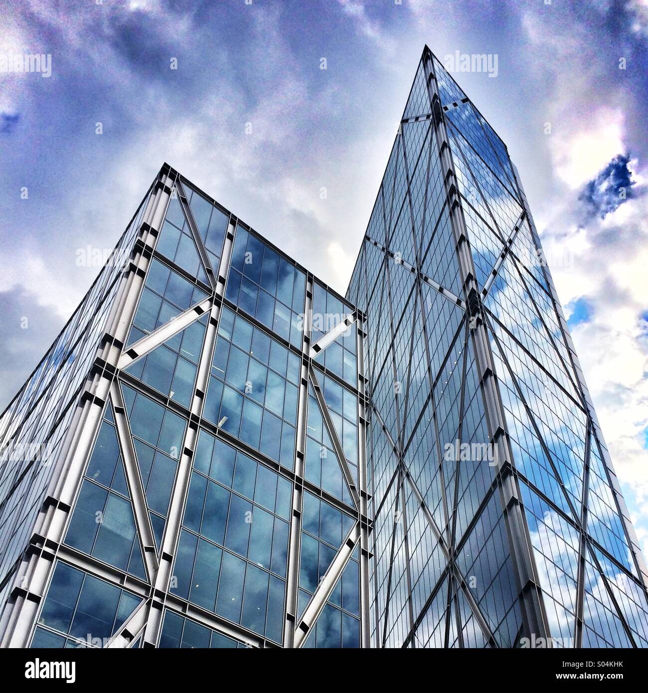 Ein Glas Bürogebäude, London Stockfoto