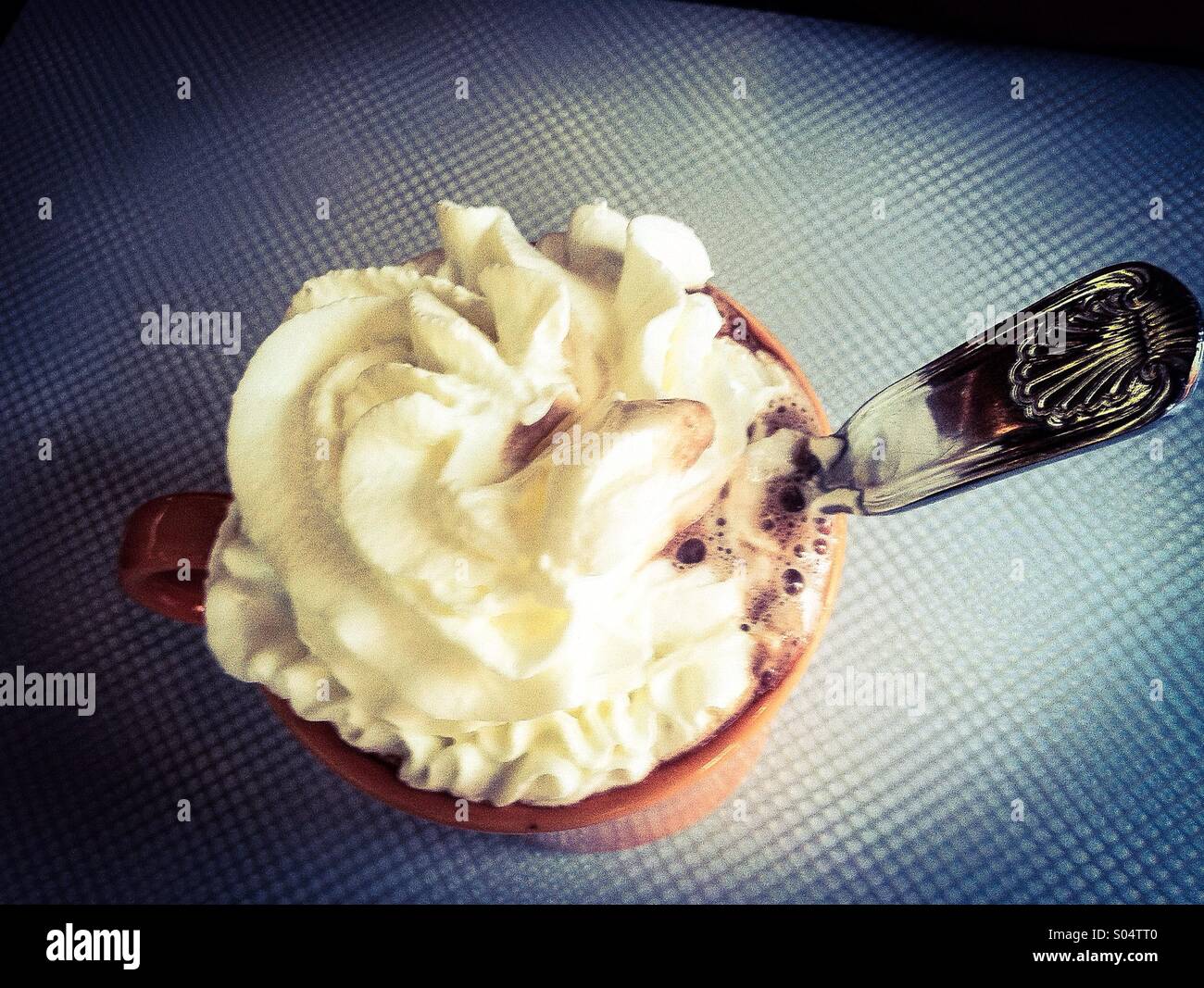 Heiße Schokolade - Smartphone-aufgenommenes Stockfoto