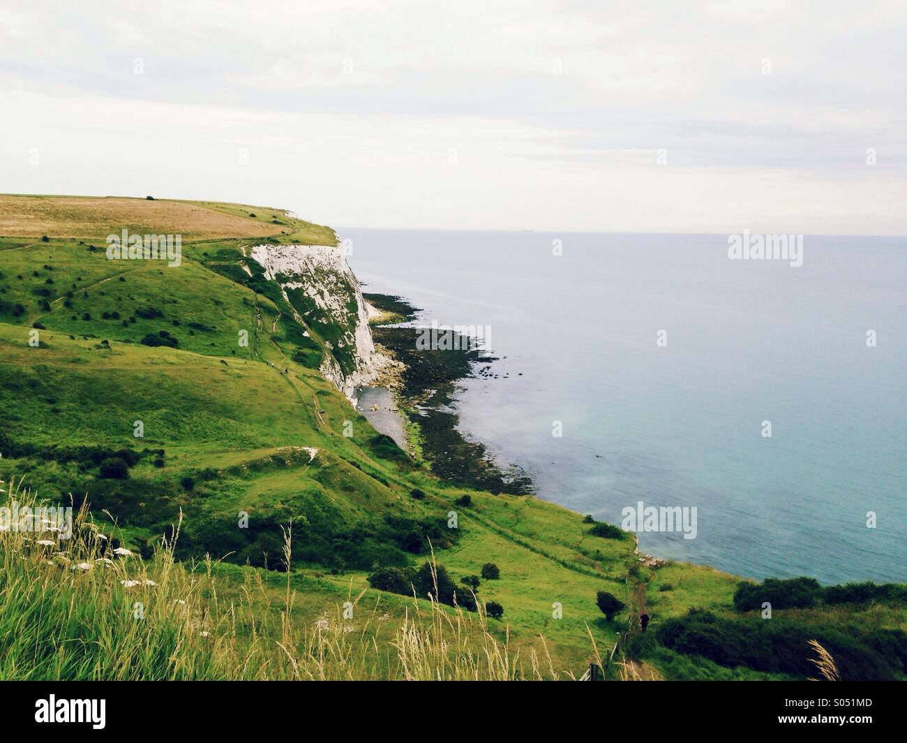 Die weißen Klippen von Dover, England Stockfoto