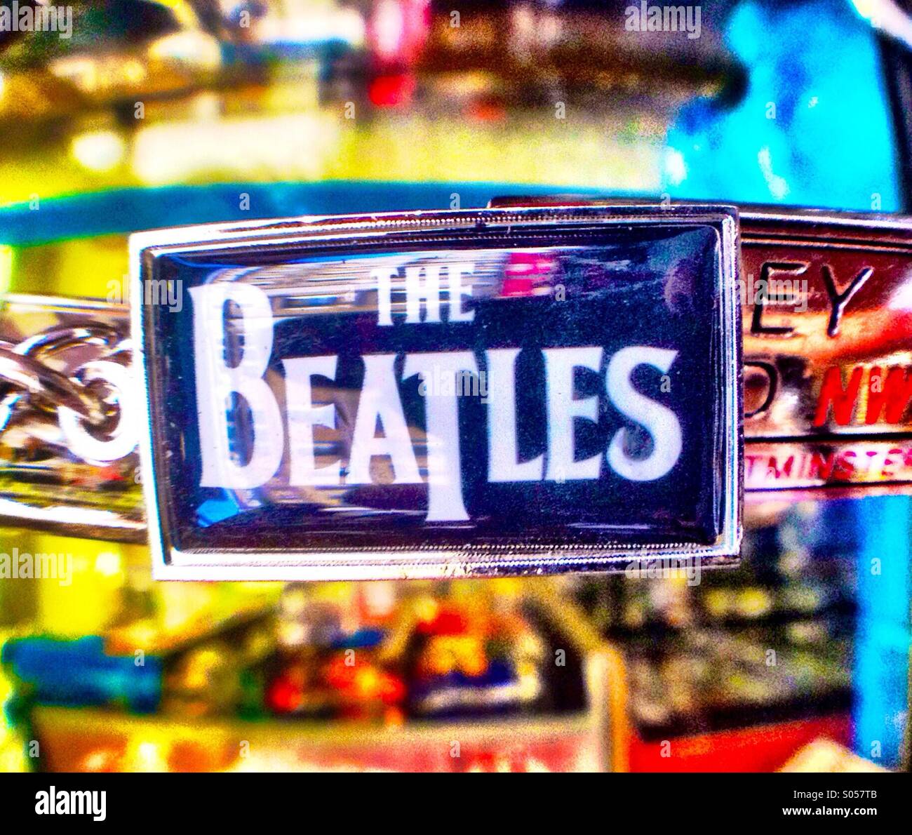 Die Beatles, Schlüsselanhänger London Tourist shop Stockfoto