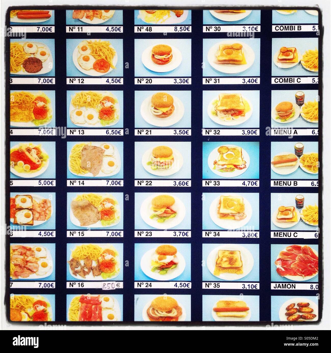 Fast-Food-matrix Stockfoto