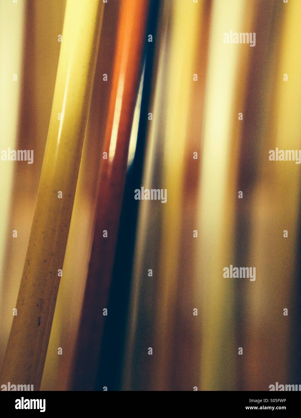 Nahaufnahme von Metall Vernetzung - Smartphone-aufgenommenes Stockfoto