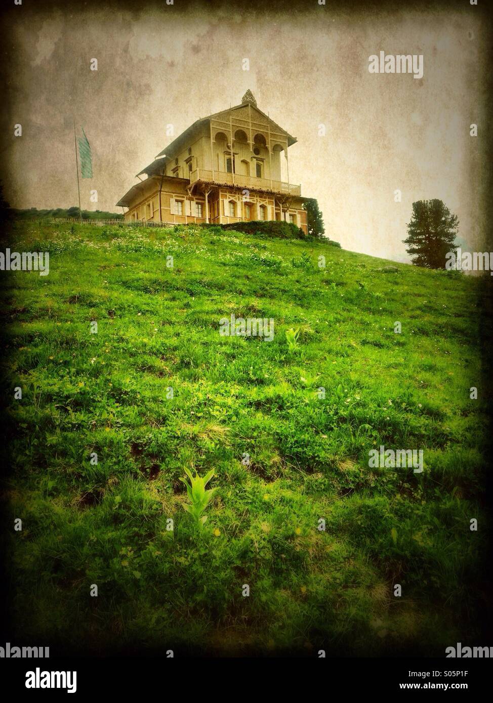 Schloss Schachenhaus, Bayern - Smartphone-aufgenommenes Stockfoto