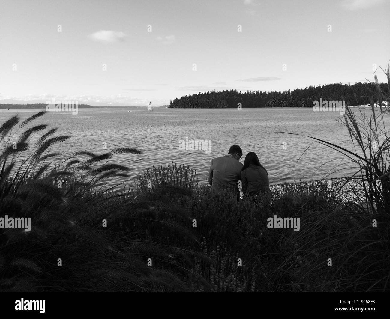 Einem romantischen Sommerabend am Strand. Stockfoto