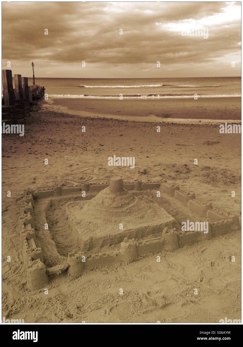 Sandburg - Smartphone-aufgenommenes Stockfoto