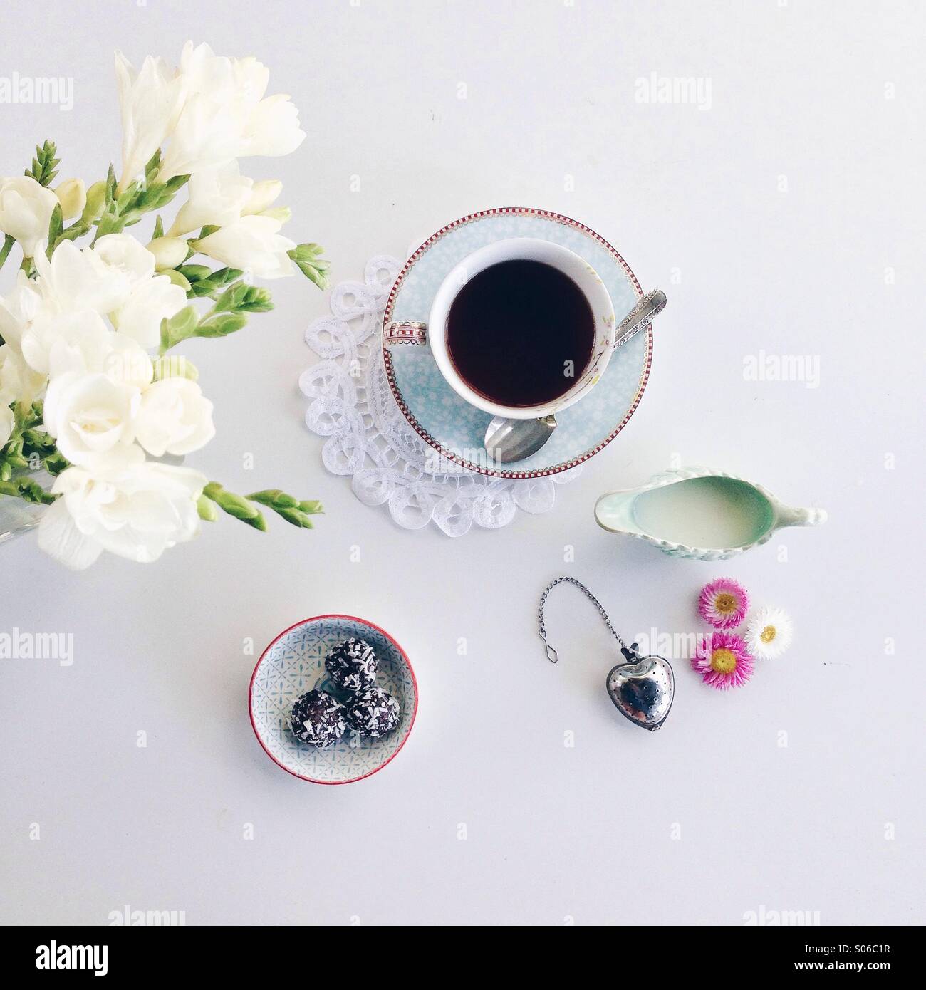 Tea-Time. Stockfoto