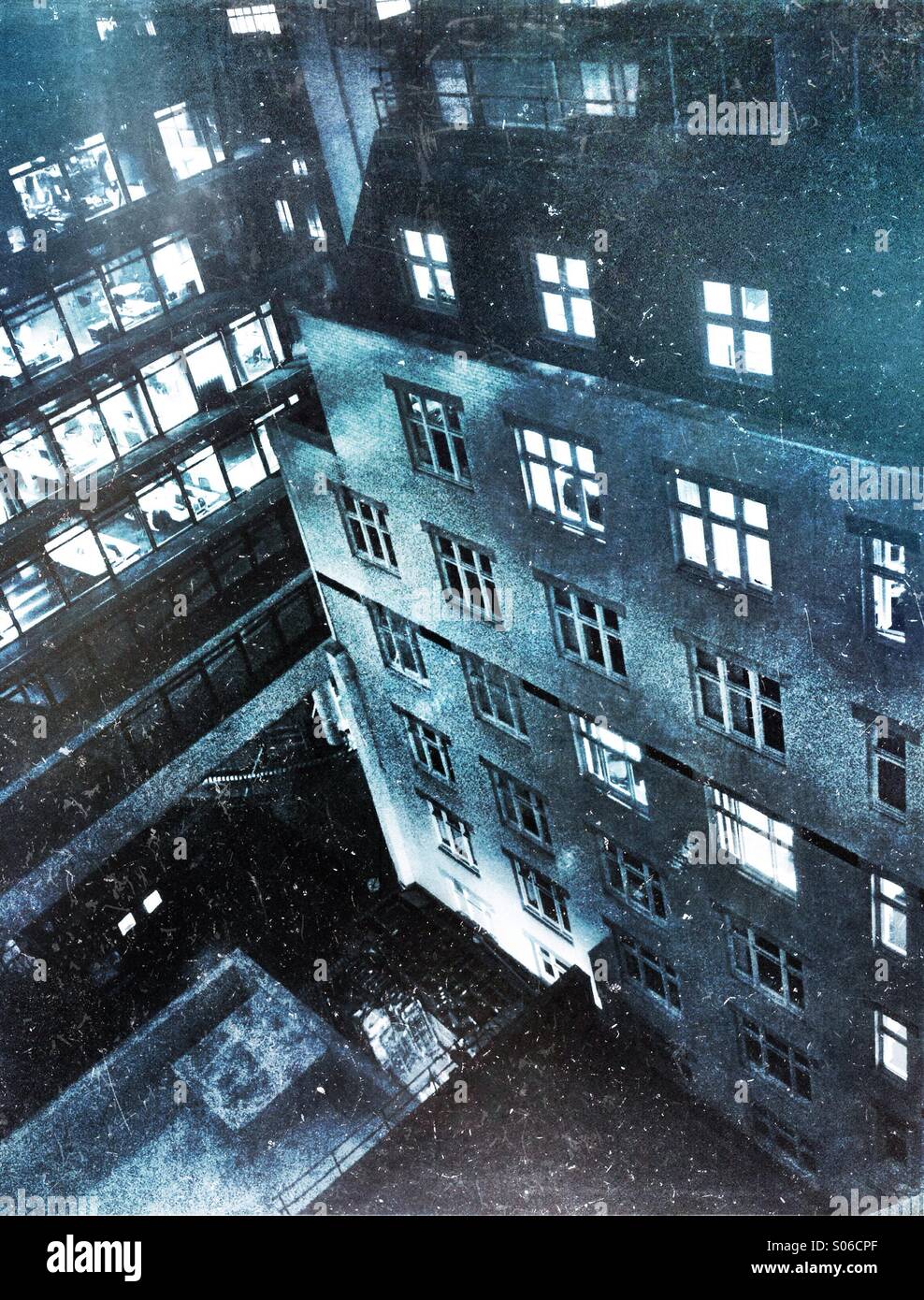 Bürgerhäuser und Büros - Smartphone-aufgenommenes Stockfoto