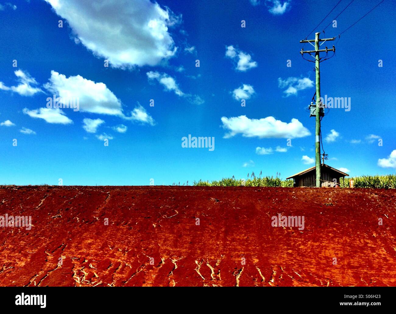 Rote Erde Stockfoto