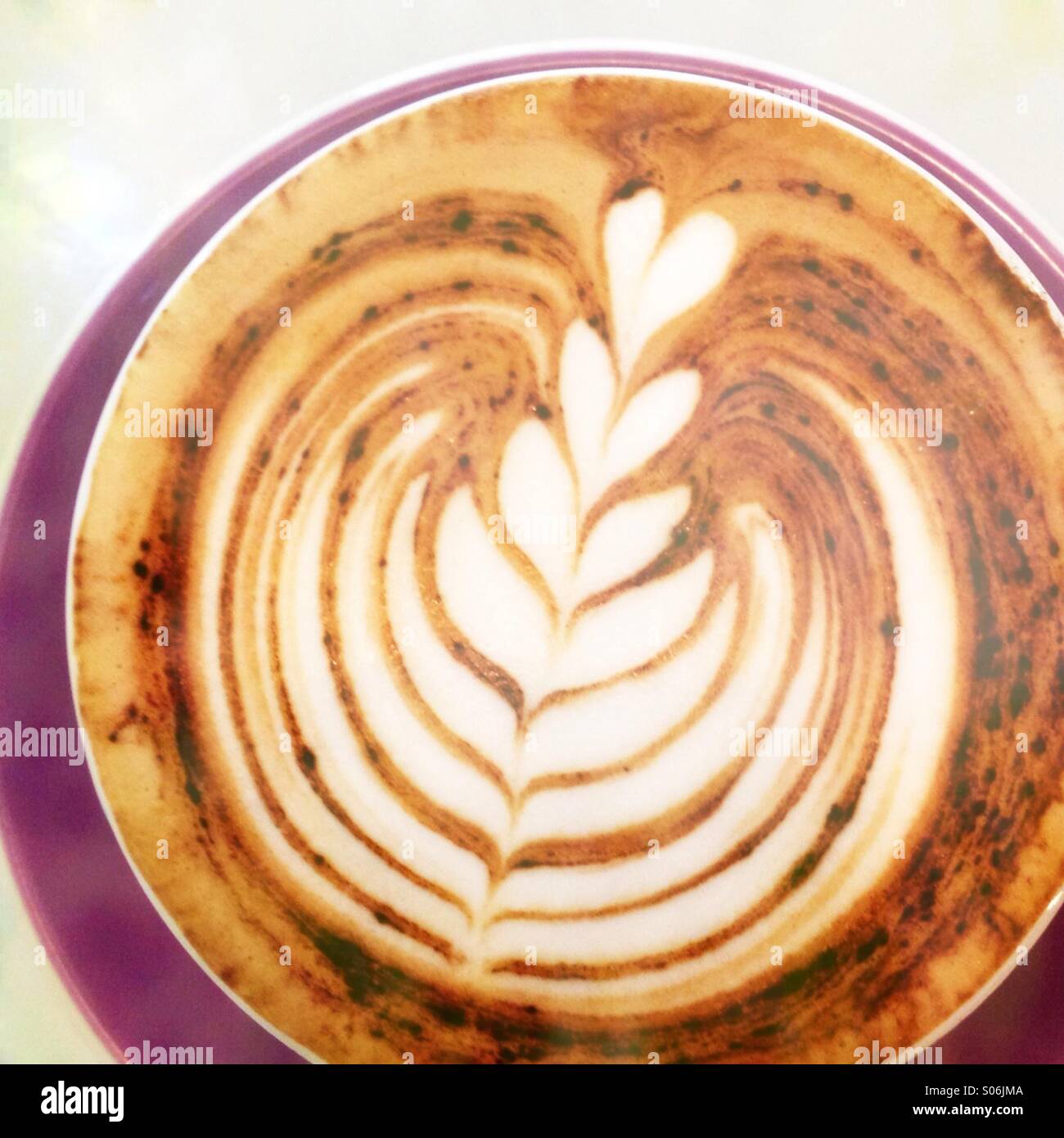 Kaffee - Smartphone-aufgenommenes Stockfoto