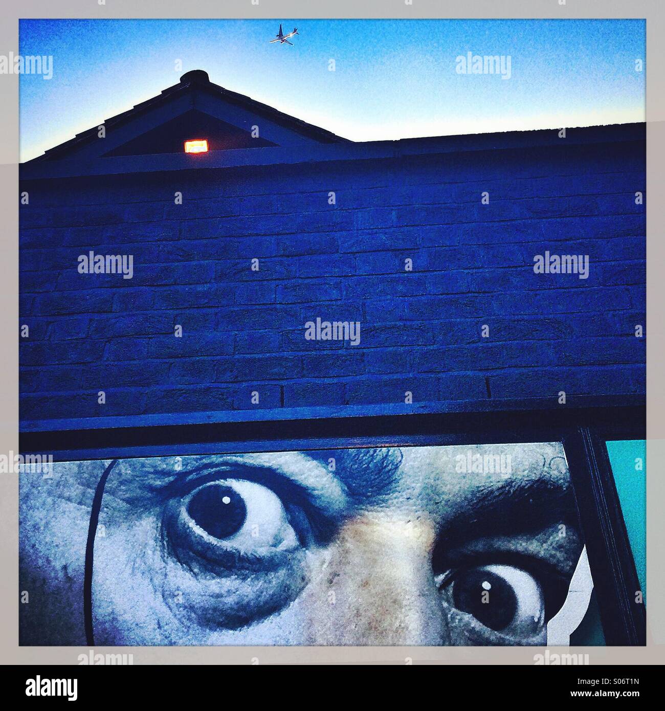 Salvador Dali Augen an einem Gebäude in London Stockfoto