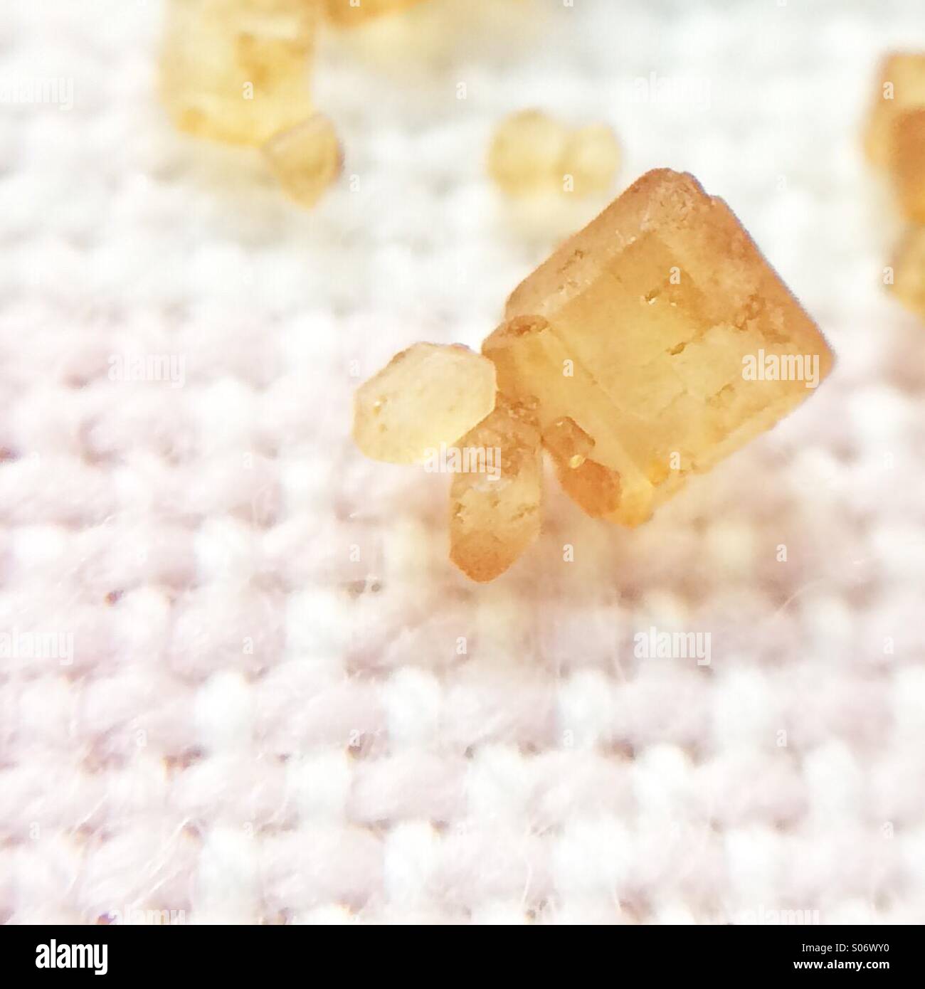 Makroaufnahme einer brauner Zucker Stockfoto