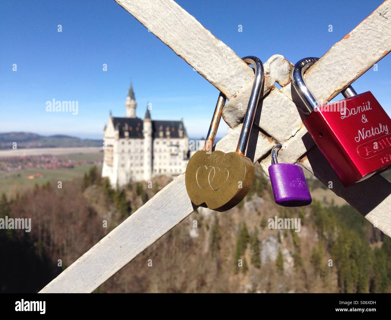 Liebesschlösser Stockfoto