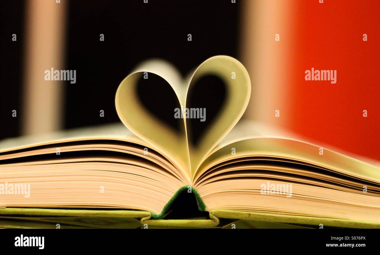 Herz ist wie ein offenes Buch! Stockfotografie Alamy
