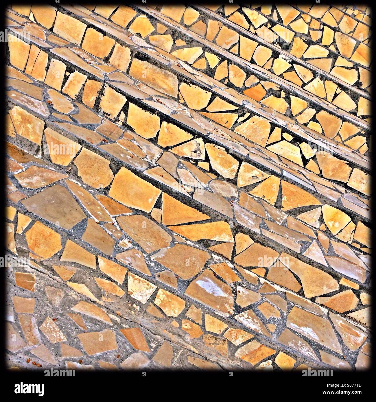 Abstrakte Muster Steintreppen Stockfoto