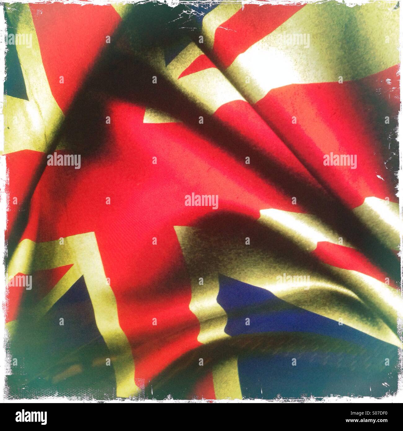 Flagge des Vereinigten Königreichs - Smartphone-aufgenommenes Stockfoto