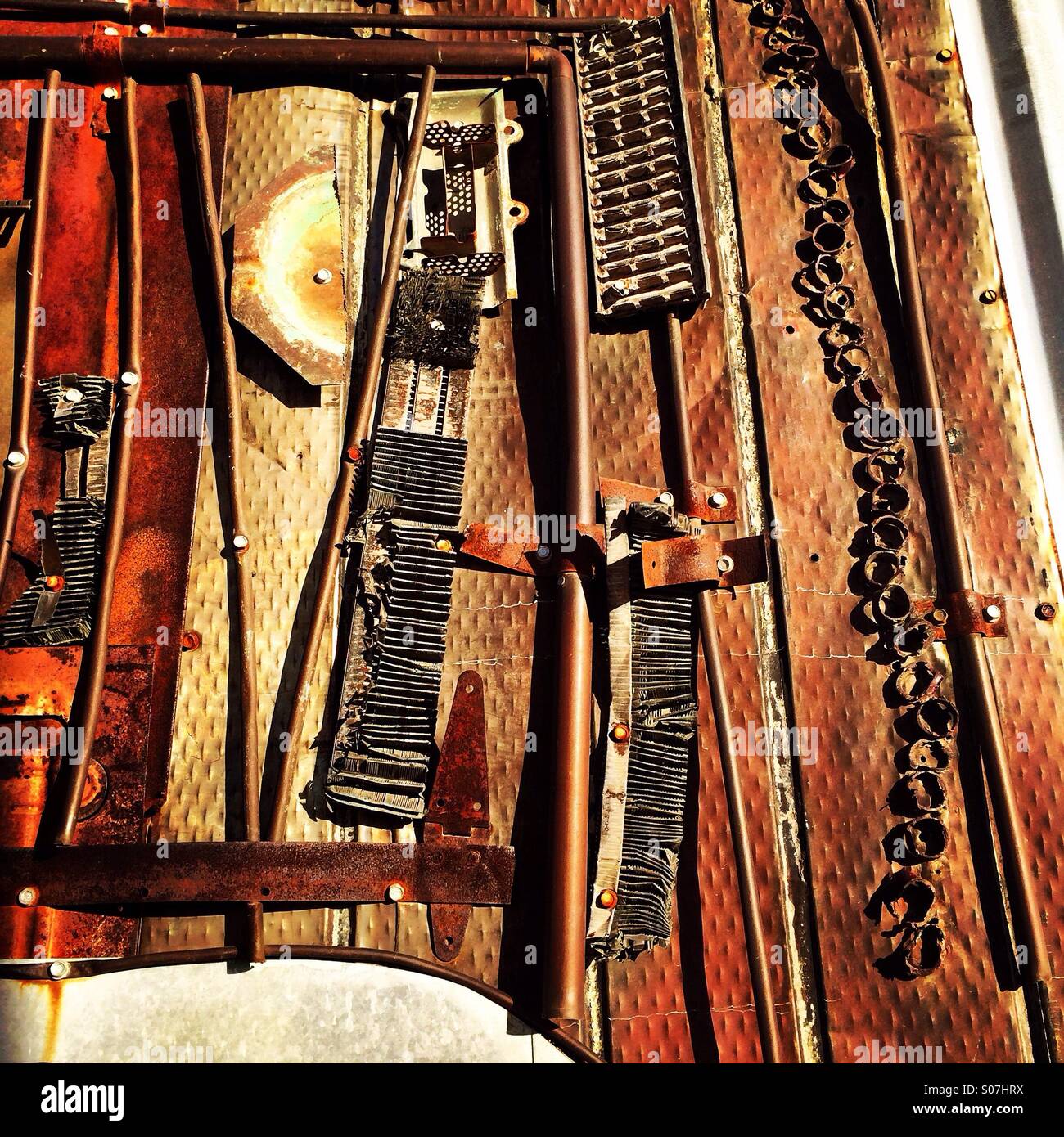 Metallkunst - Smartphone-aufgenommenes Stockfoto