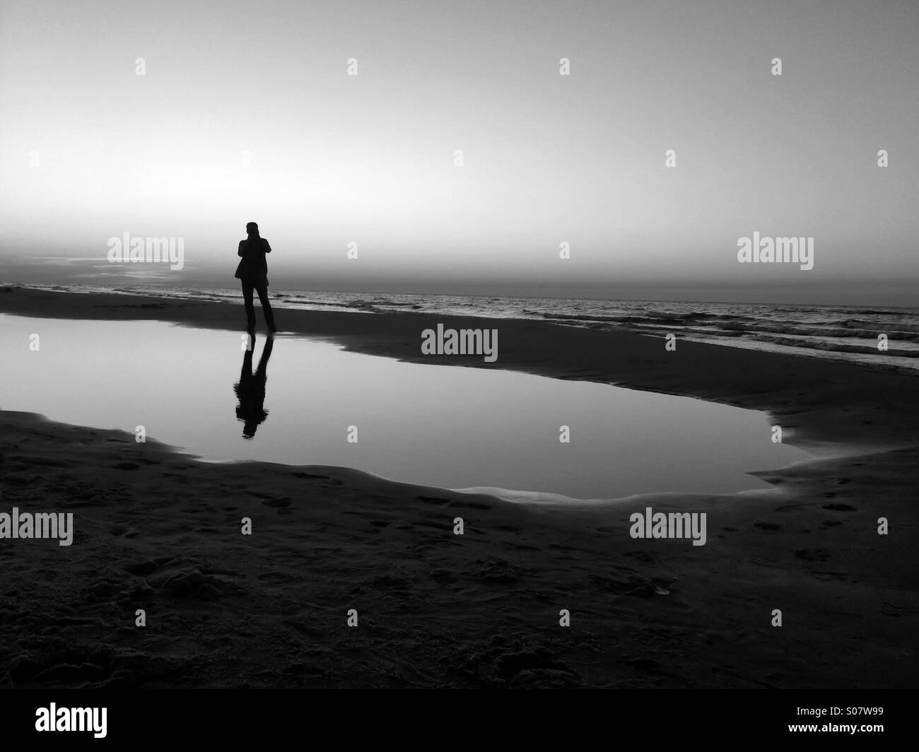 am Strand Stockfoto