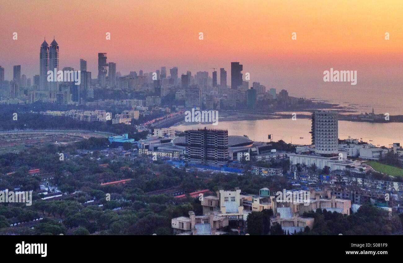 Eine arial Ansicht der Stadt Mumbai Stockfoto
