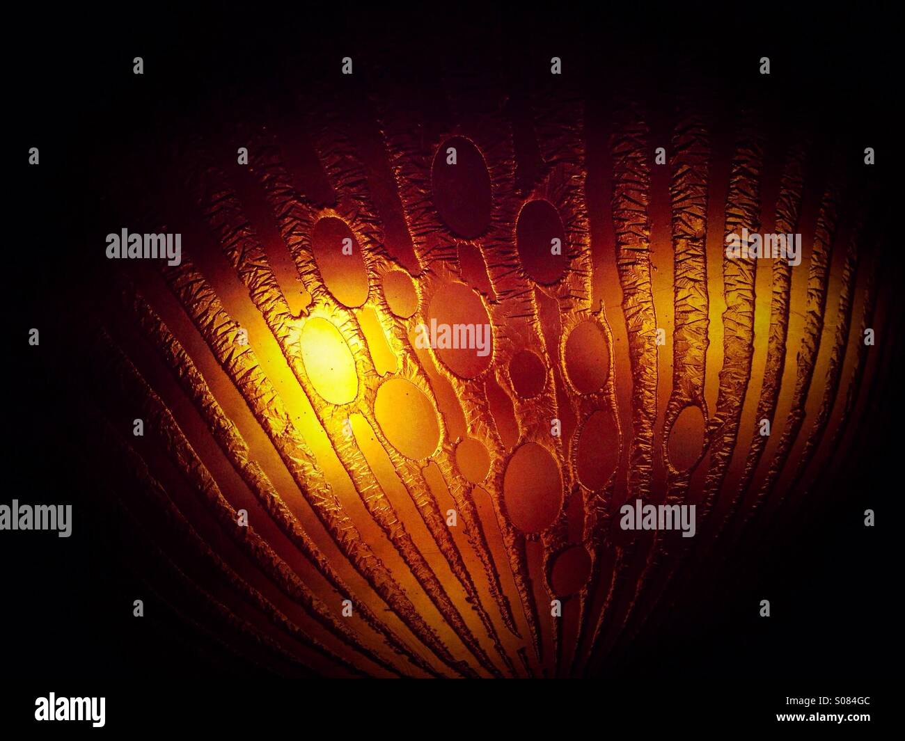 Abstrakte Sicht von einer leichten Glasschirm Stockfoto