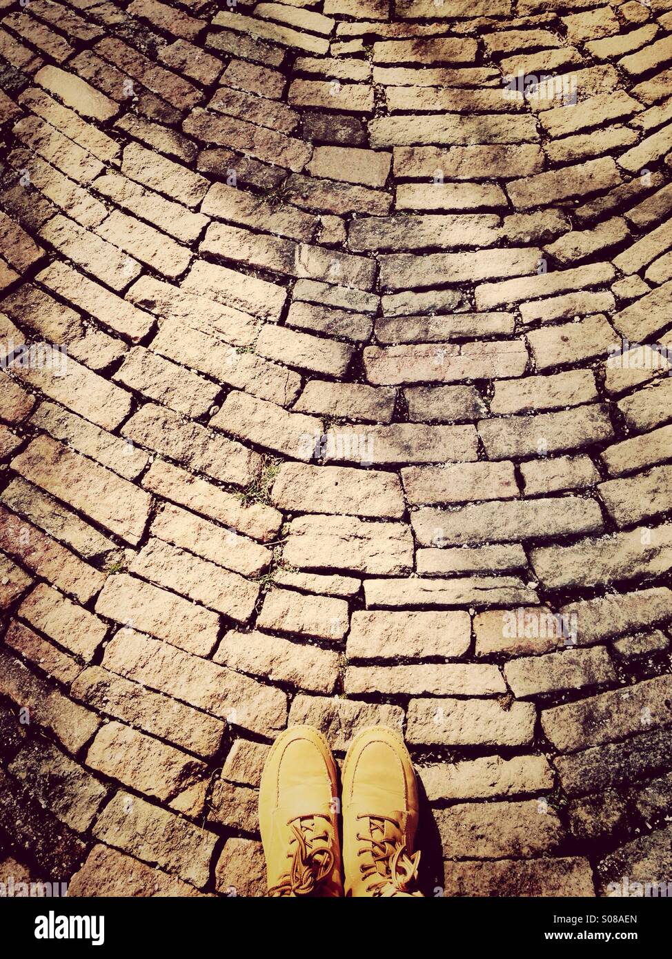 Pathwalk - Smartphone-aufgenommenes Stockfoto