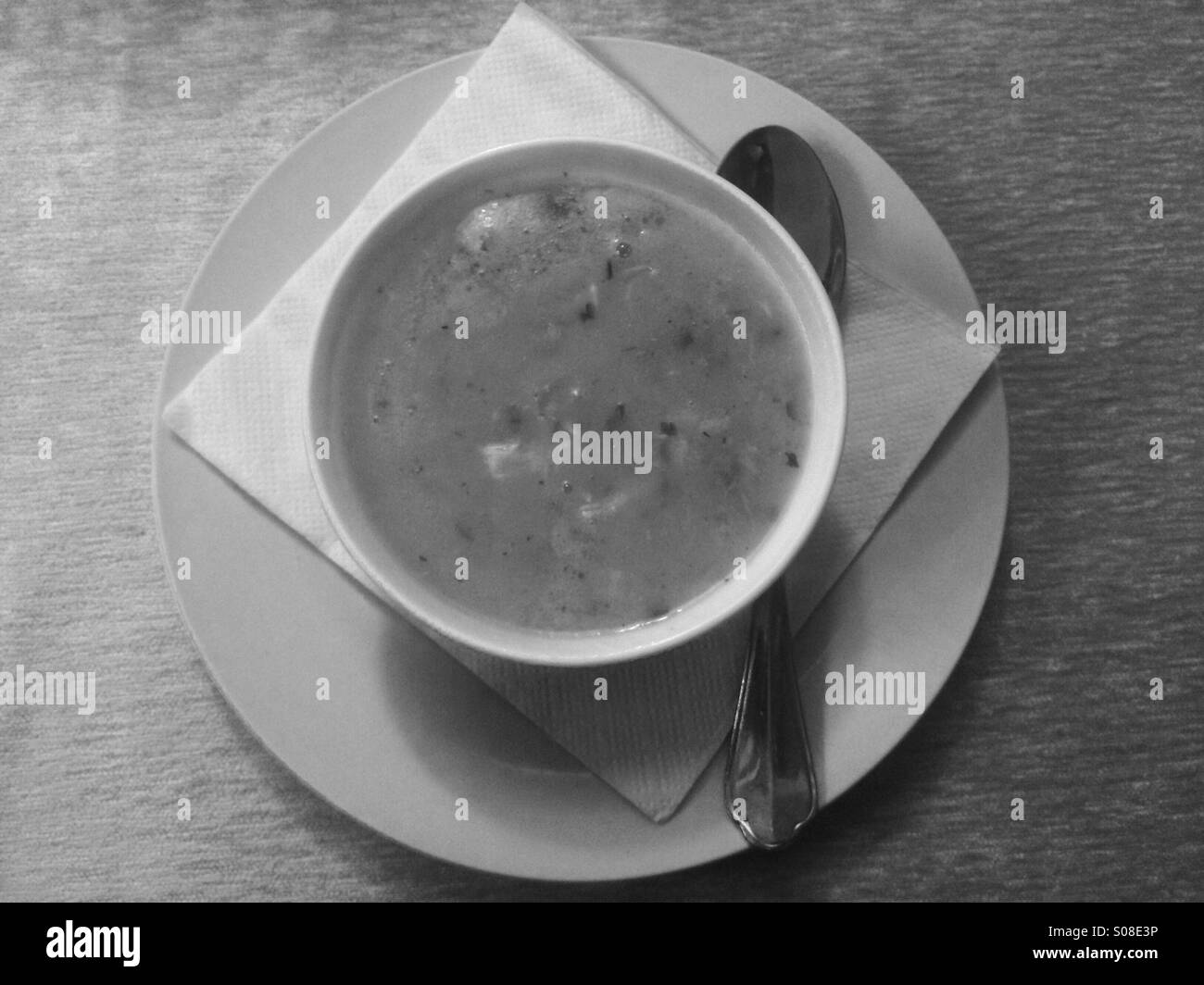 Suppe zum Mittagessen Stockfoto