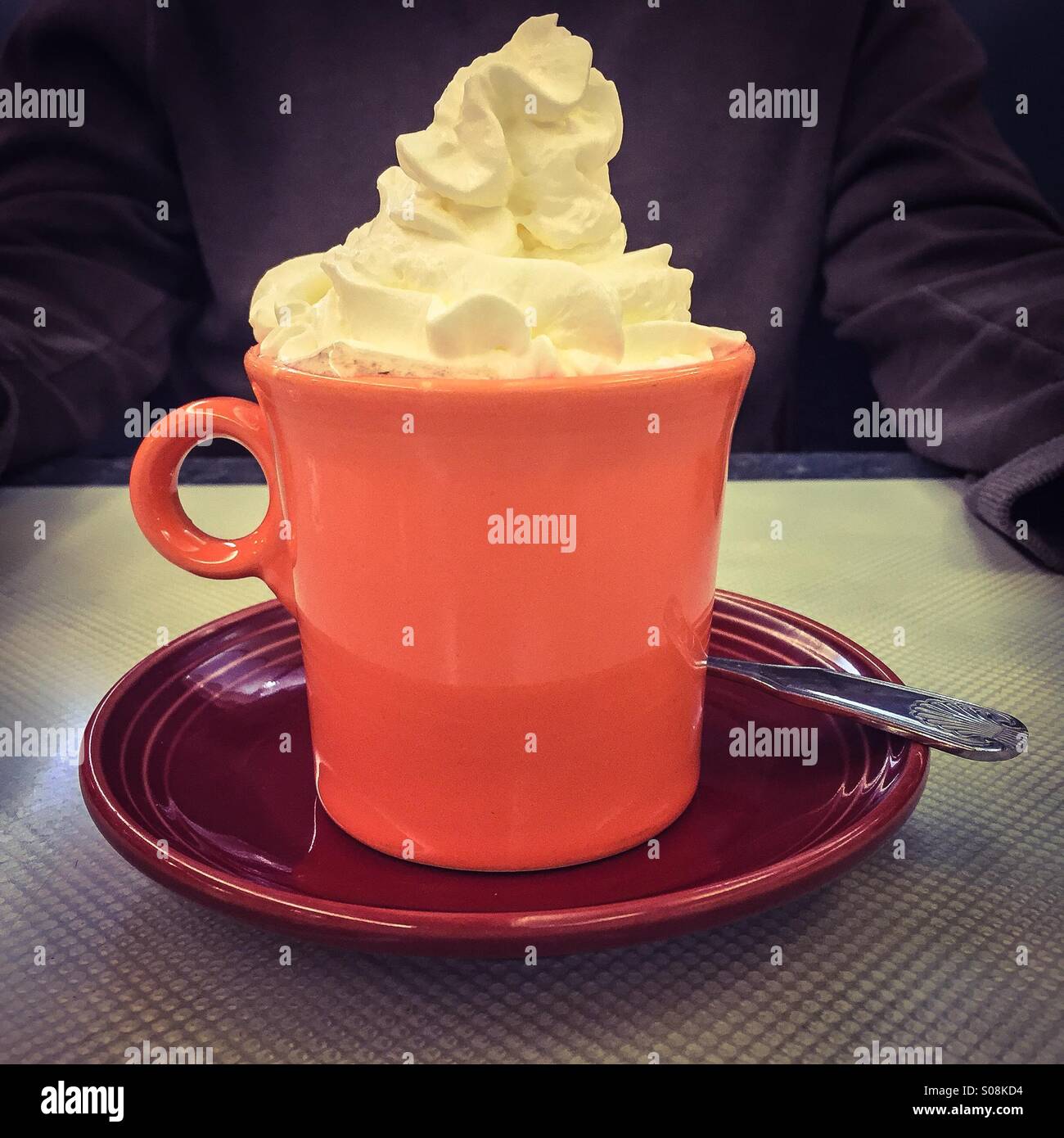 Die Sahne - Smartphone-aufgenommenes Stockfoto