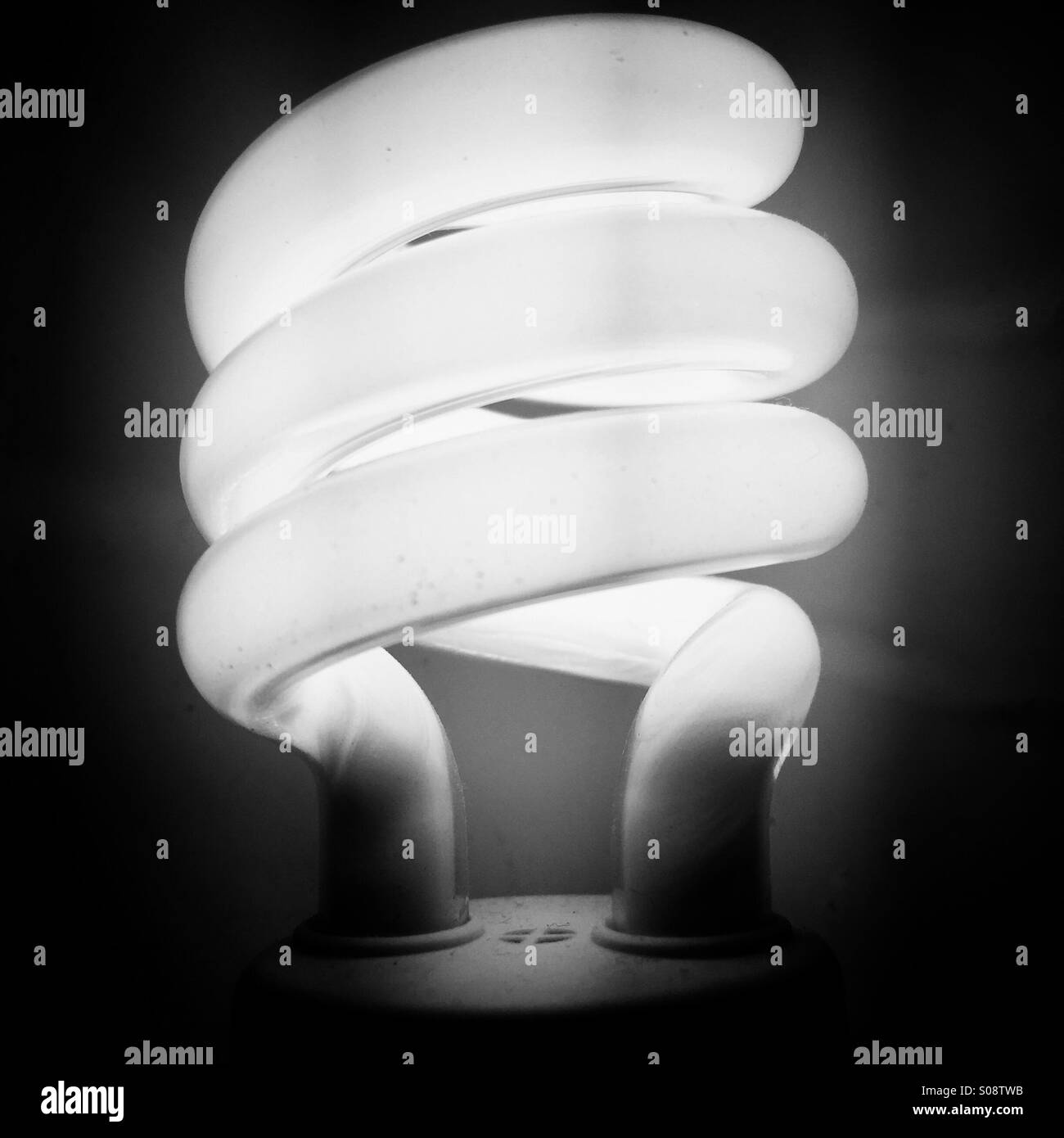 Energie effiziente Glühbirne Stockfoto