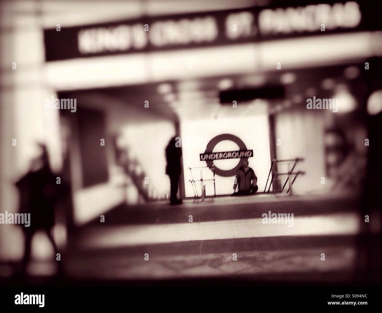 Kings Cross U-Bahn Eingang der Station, Central London, UK Stockfoto