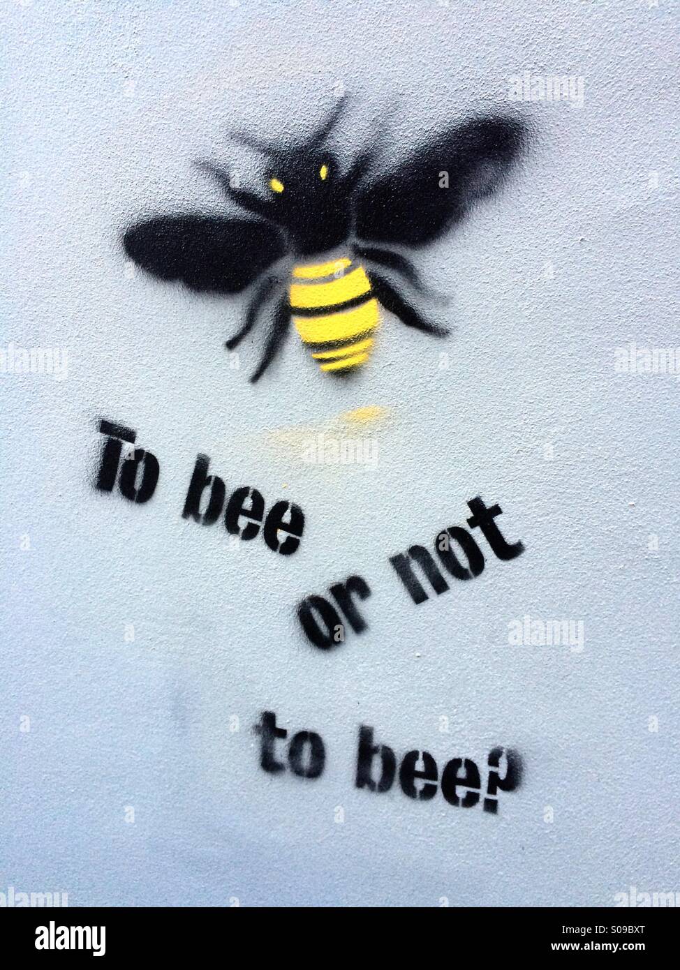 Biene Biene oder nicht? Stockfoto