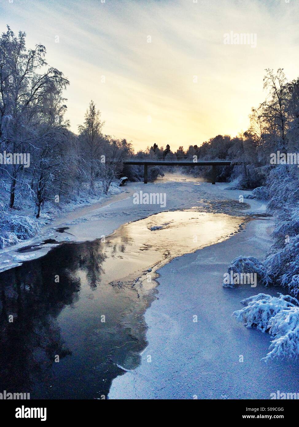 Winter in Schweden Stockfoto