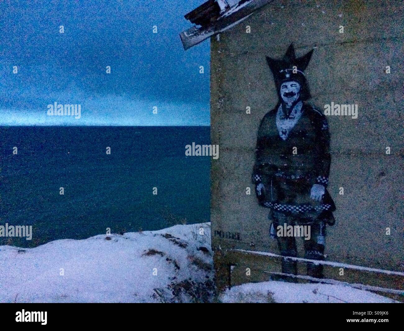Arktische streetart Stockfoto
