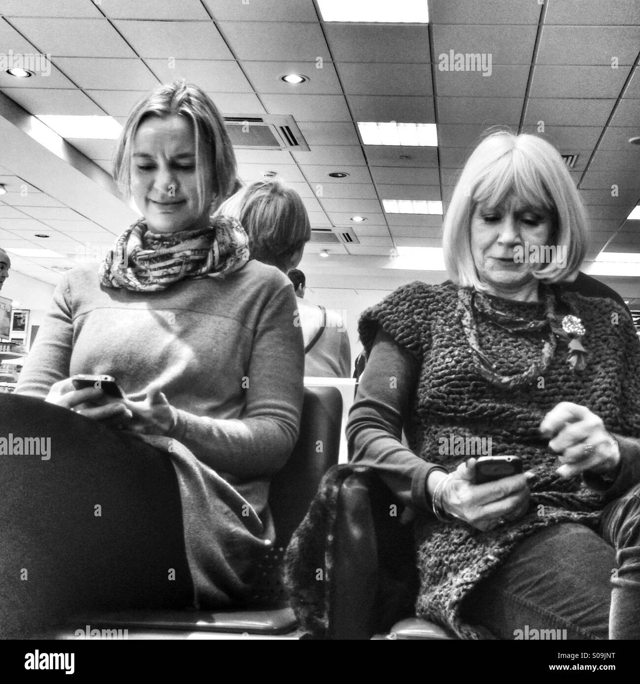 Kunst der Kommunikation - Smartphone-aufgenommenes Stockfoto